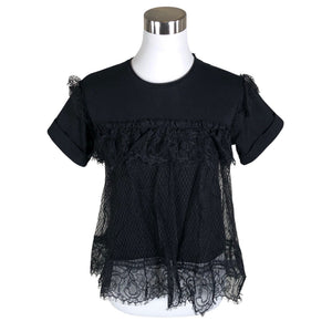 Unisex Twinset - Lühikeste käistega pluus, suurus 40 - Must (1)