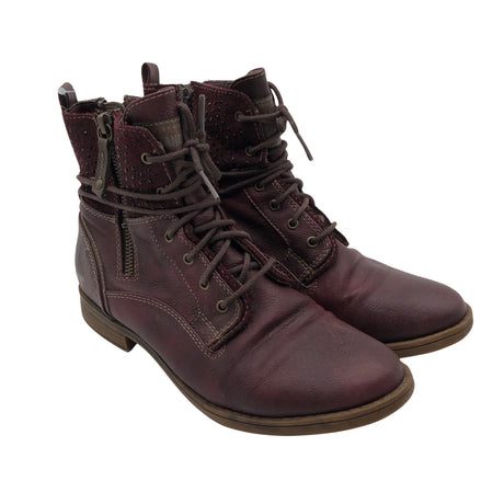 Unisex Mustang - Poolsaapad, suurus 38 - Veinipunane (2)