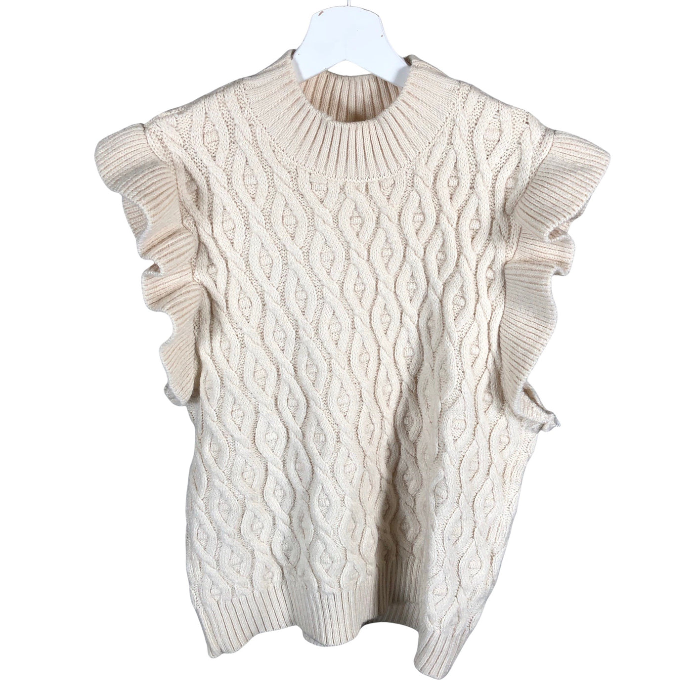 Unisex Name It - Kootud vest, suurus 158 - 164 - Beige (1)