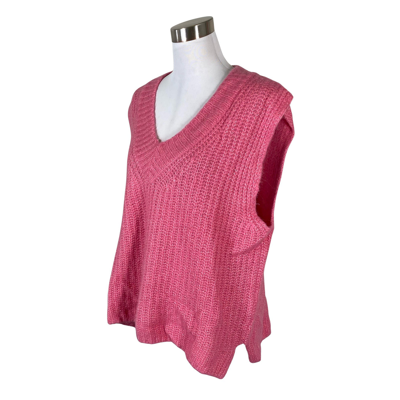 Unisex Massimo Dutti - Kootud vest, suurus 38 - Roosa (2)