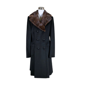 Unisex Linea - Villane mantel, suurus 40 - Must (1)