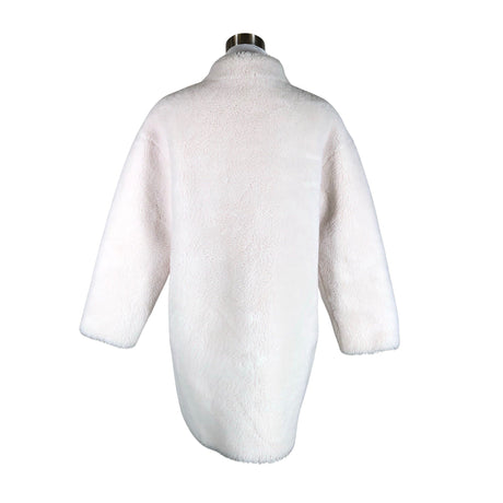 Unisex Muotikuu - Kunstkarusnahast mantel, suurus 36 - Valge (2)