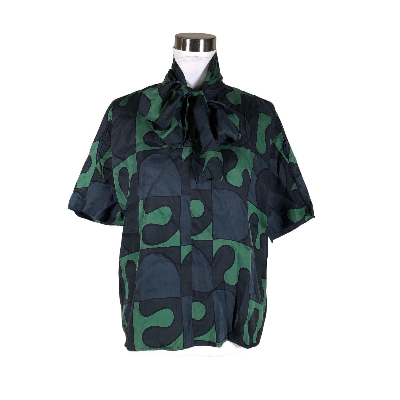 Unisex Marimekko - Lühikeste käistega pluus, suurus 36 - Sinine (1)