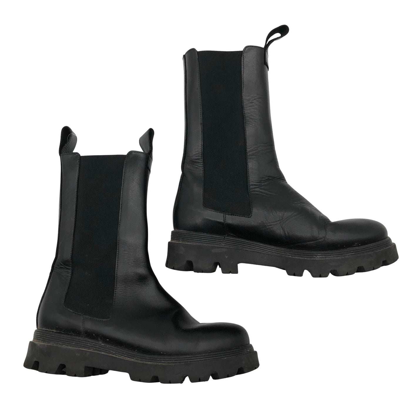 Unisex Flattered - Poolsaapad, suurus 37 - Must (1)