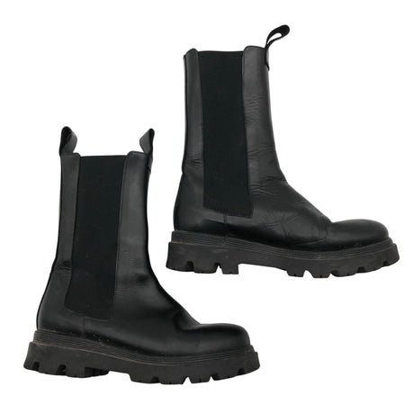 Unisex Flattered - Poolsaapad, suurus 37 - Must ()