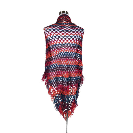 Unisex Handmade - Õlasall, suurus Maxi - Punane (2)