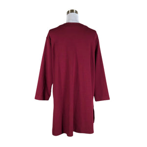 Unisex Ritva Falla - Kootud tuunika, suurus 34 - Veinipunane (2)