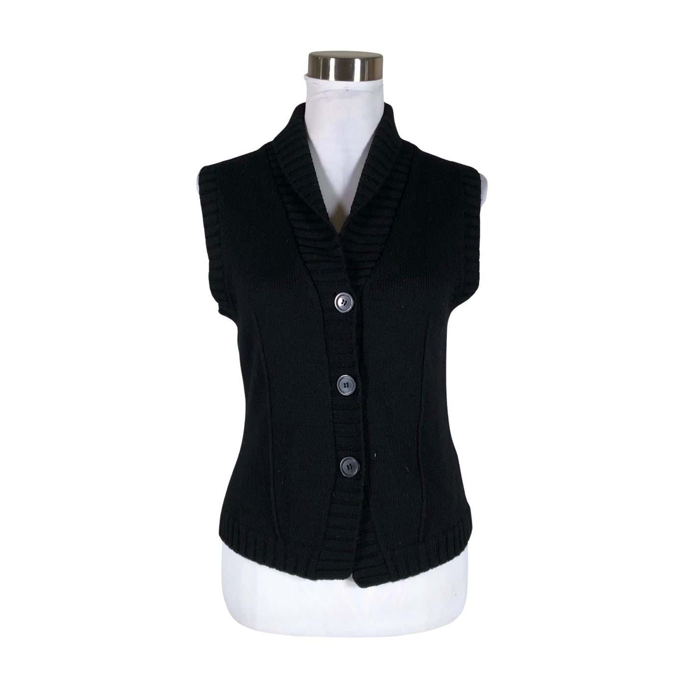 Unisex Ril's - Kootud vest, suurus 38 - Must (1)