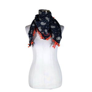 Unisex Alprausch - Õhuke sall, suurus Midi - Sinine (1)