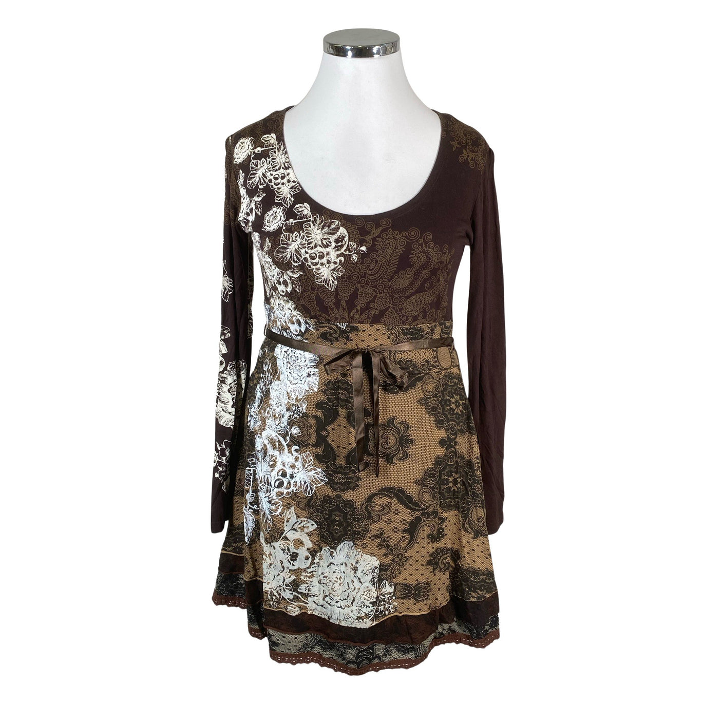 Unisex Desigual - Trikotaažist kleit, suurus 44 - Pruun (1)