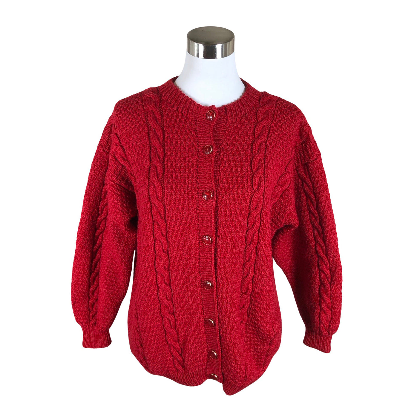 Unisex Handmade - Kardigan, suurus 38 - Punane (1)