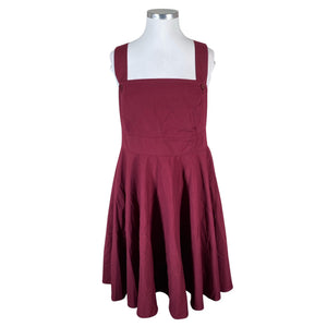 Unisex Hell Bunny - Mitteveniv kleit, suurus 44 - Veinipunane (1)