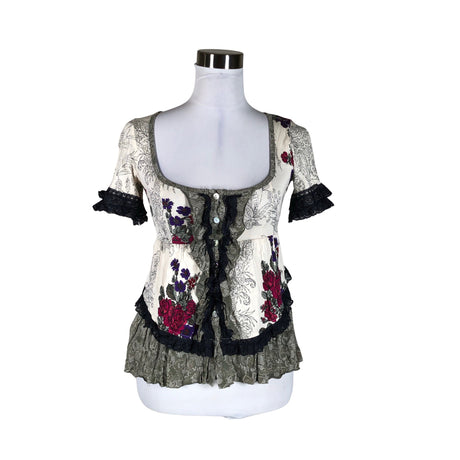 Unisex Odd Molly - Lühikeste käistega pluus, suurus 34 - Beige ()