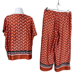 Unisex Fiorella Rubino - Lühikeste käistega pluus, suurus 40 - Punane (2)