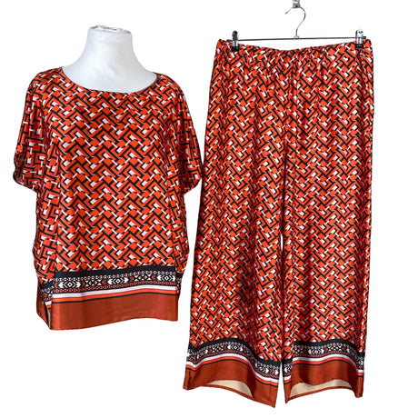 Unisex Fiorella Rubino - Lühikeste käistega pluus, suurus 40 - Punane ()