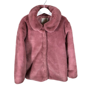 Unisex Name It - Kunstkarusnahast mantel, suurus 128 - 134 - Heleroosa (1)