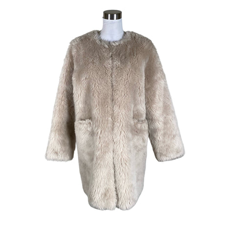 Unisex Muotikuu - Kunstkarusnahast mantel, suurus 40 - Heleroosa ()