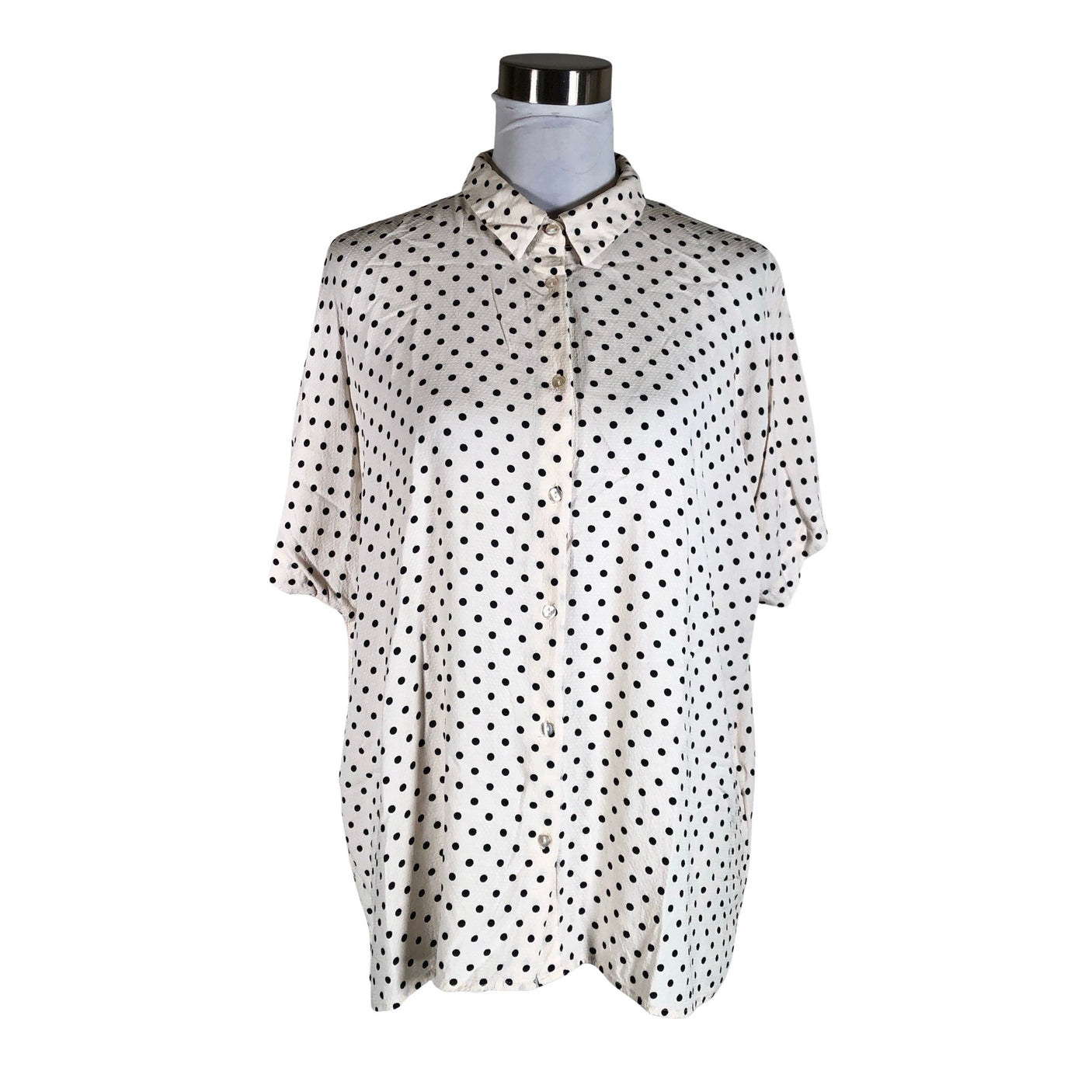 Unisex Free Quent - Lühikeste käistega pluus, suurus 40 - Beige (1)