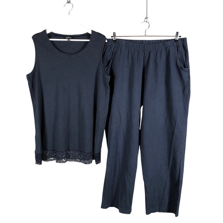 Unisex Ulla Popken - Dressikangast püksid, suurus 50 - Sinine ()