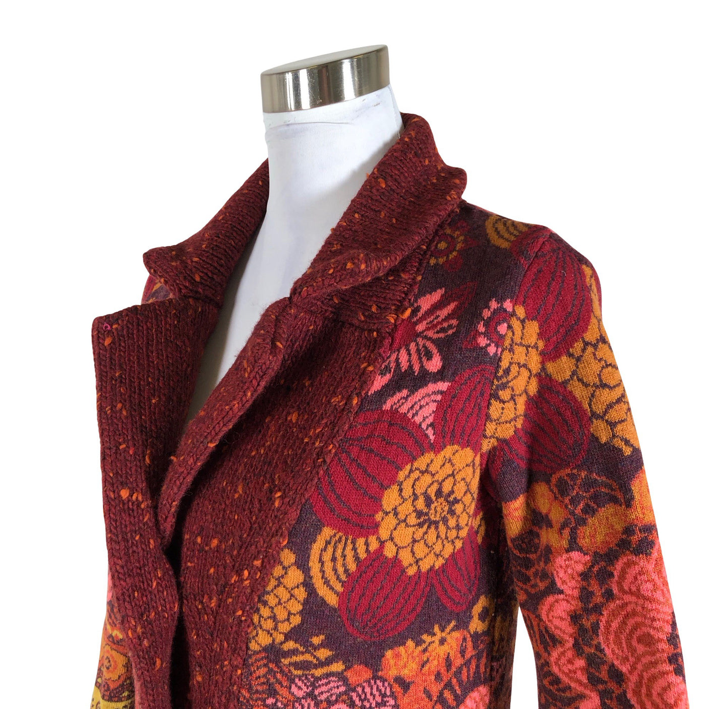 Unisex Kooi Knitwear - Kardigan, suurus 36 - Veinipunane (3)