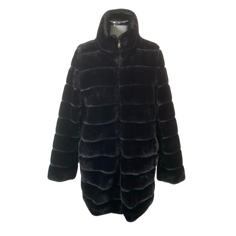 Unisex Marella - Kunstkarusnahast mantel, suurus 44 - Must ()