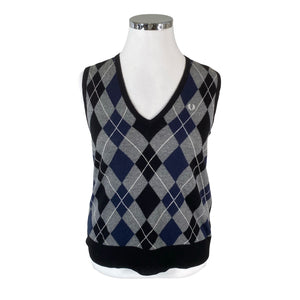 Unisex Fred Perry - Kootud vest, suurus 42 - Must (1)