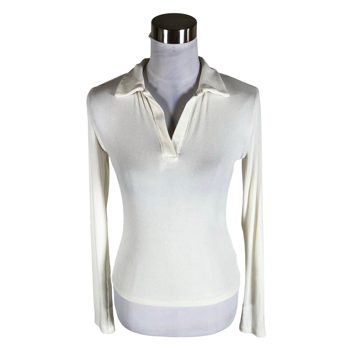 Unisex Na-KD - Trikotaažist pluus, suurus 38 - Looduslik valge (1)