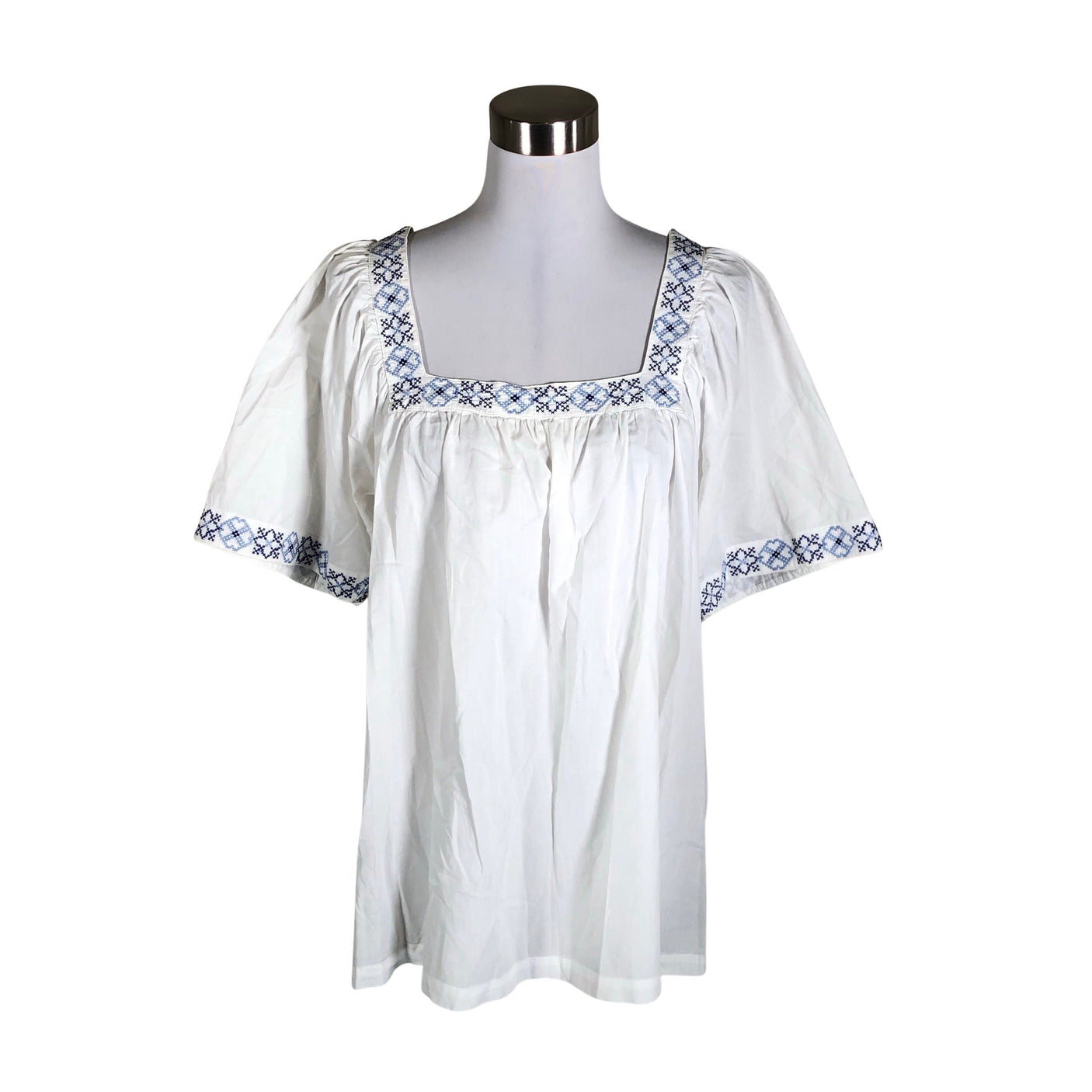 Unisex Lexington - Lühikeste käistega pluus, suurus 38 - Valge (1)