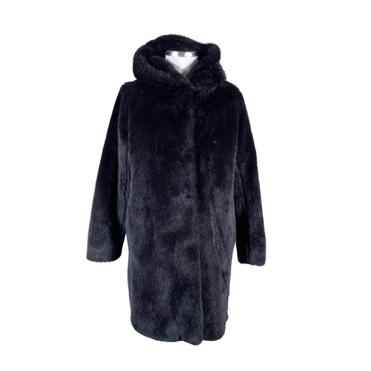 Unisex Saki - Kunstkarusnahast mantel, suurus 42 - Must (1)