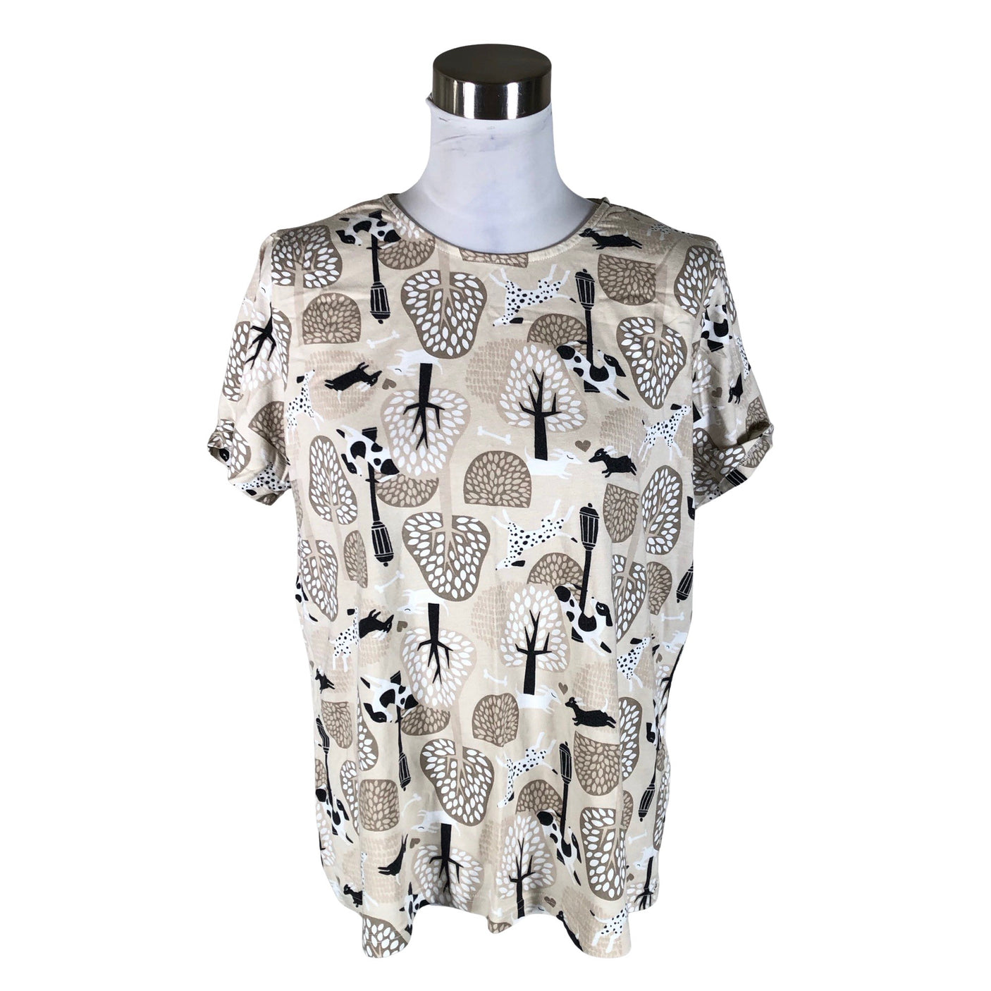 Unisex Nanso - T-särk, suurus 40 - Beige (1)