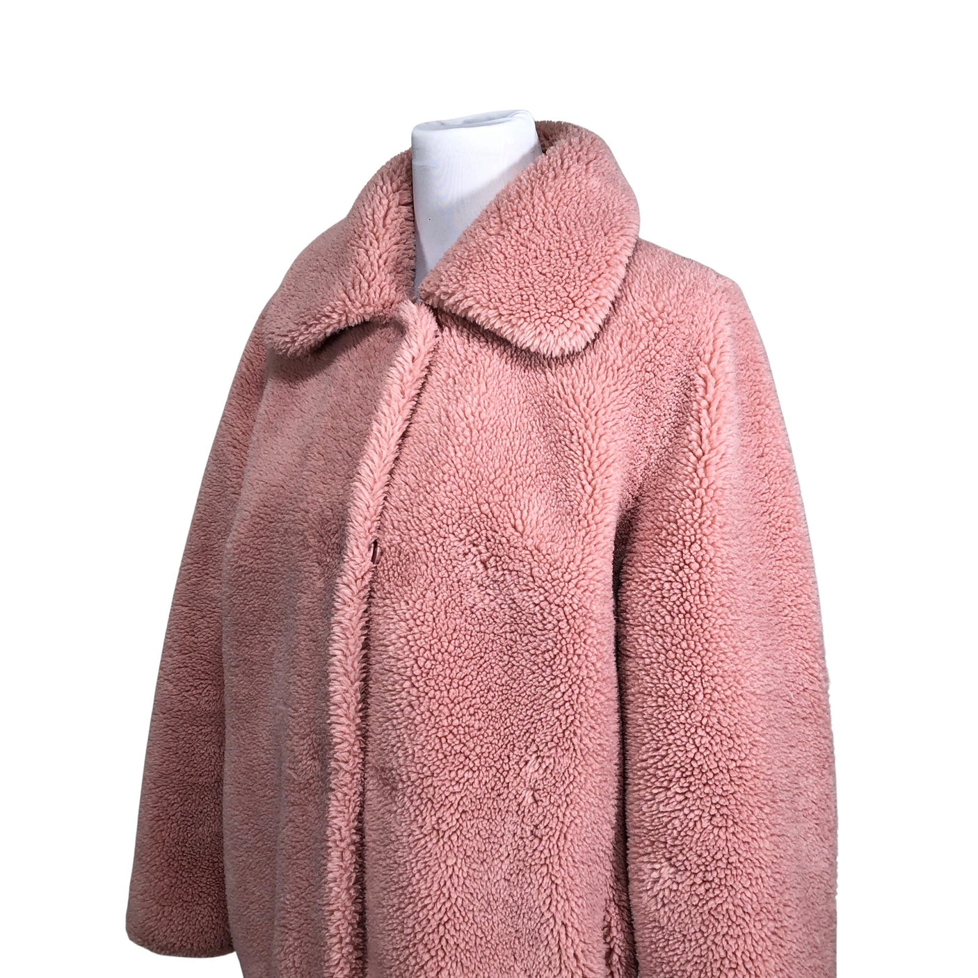Unisex Stand Studio - Kunstkarusnahast mantel, suurus 36 - Heleroosa (3)