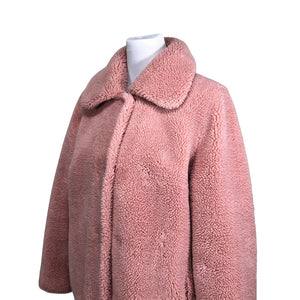 Unisex Stand Studio - Kunstkarusnahast mantel, suurus 36 - Heleroosa (3)