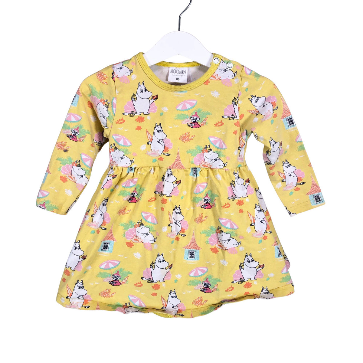 Unisex Martinex - Trikotaažist kleit, suurus 74 - 80 - Kollane (1)