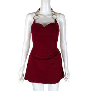Unisex Nana Jacqueline - Pidulik kleit, suurus 34 - Veinipunane (1)