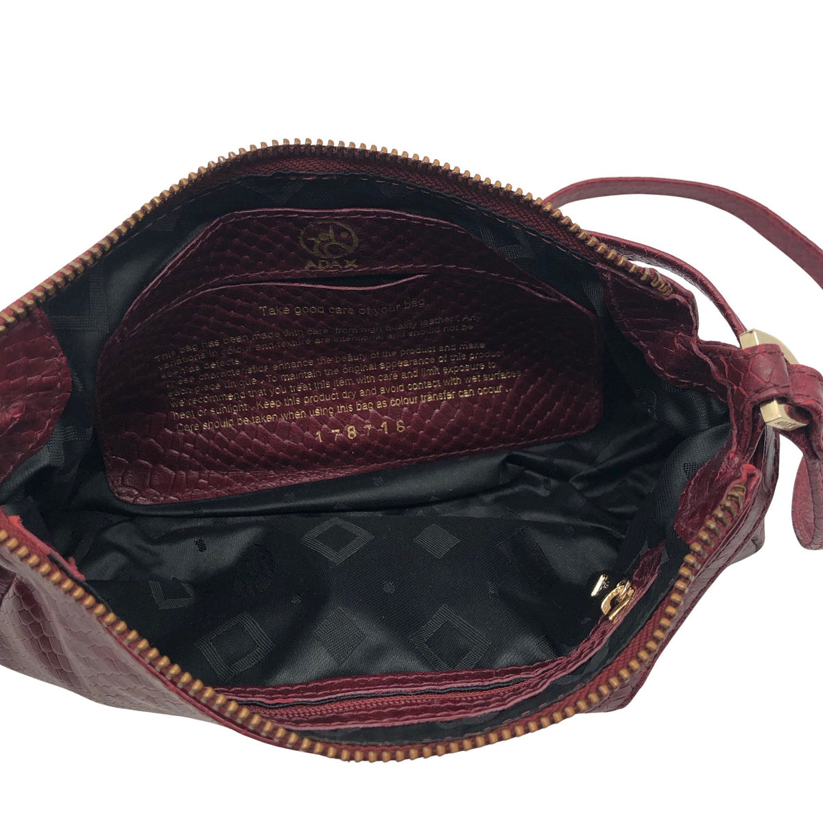 Unisex Adax - Õlakott, suurus Mini - Veinipunane (3)