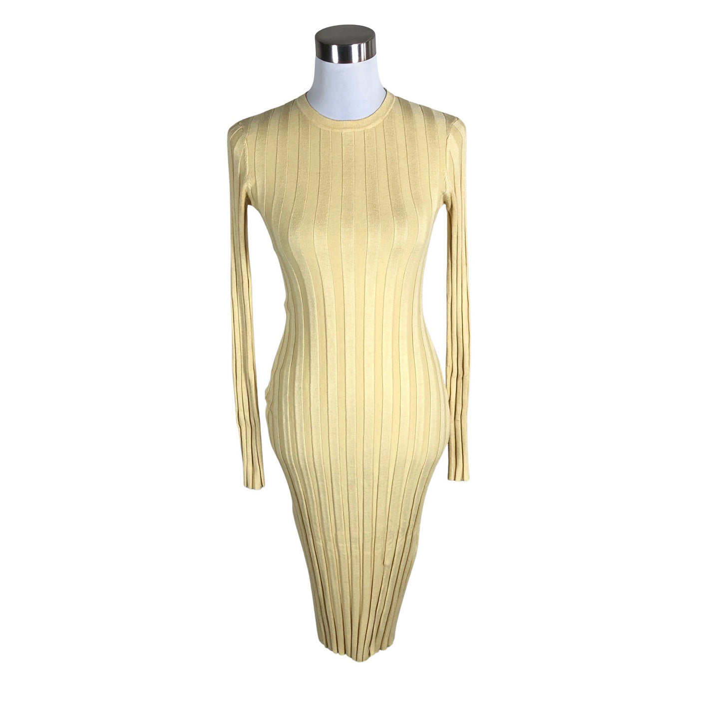 Unisex Na-KD - Kootud kleit, suurus 34 - Kollane (1)