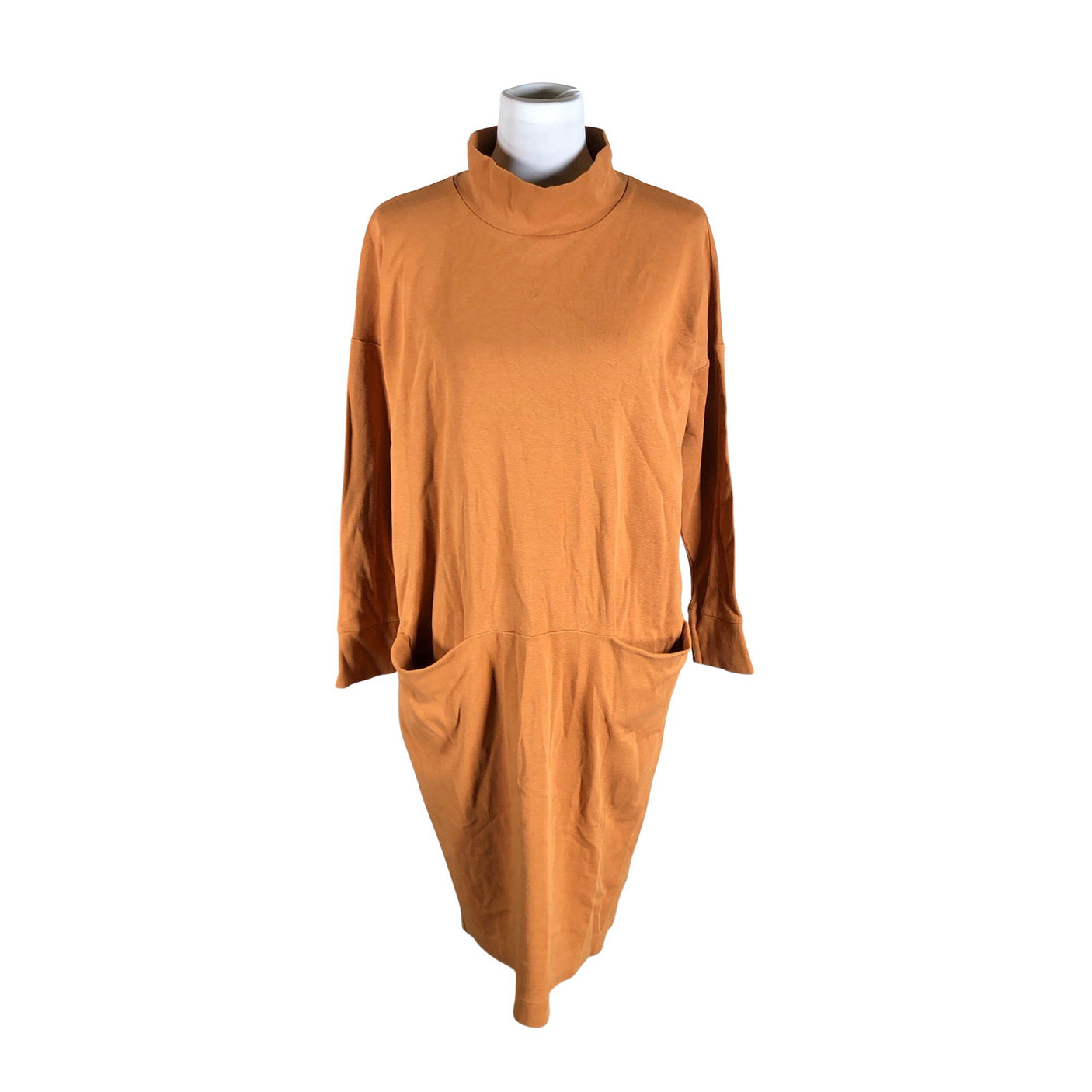 Unisex Papu - Trikotaažist kleit, suurus 38 - Oranž (1)
