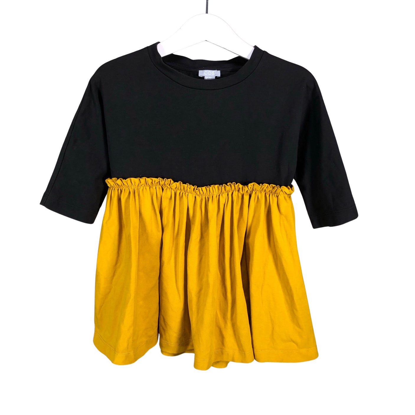 Unisex COS - Trikotaažist kleit, suurus 86 - 92 - Kollane (1)