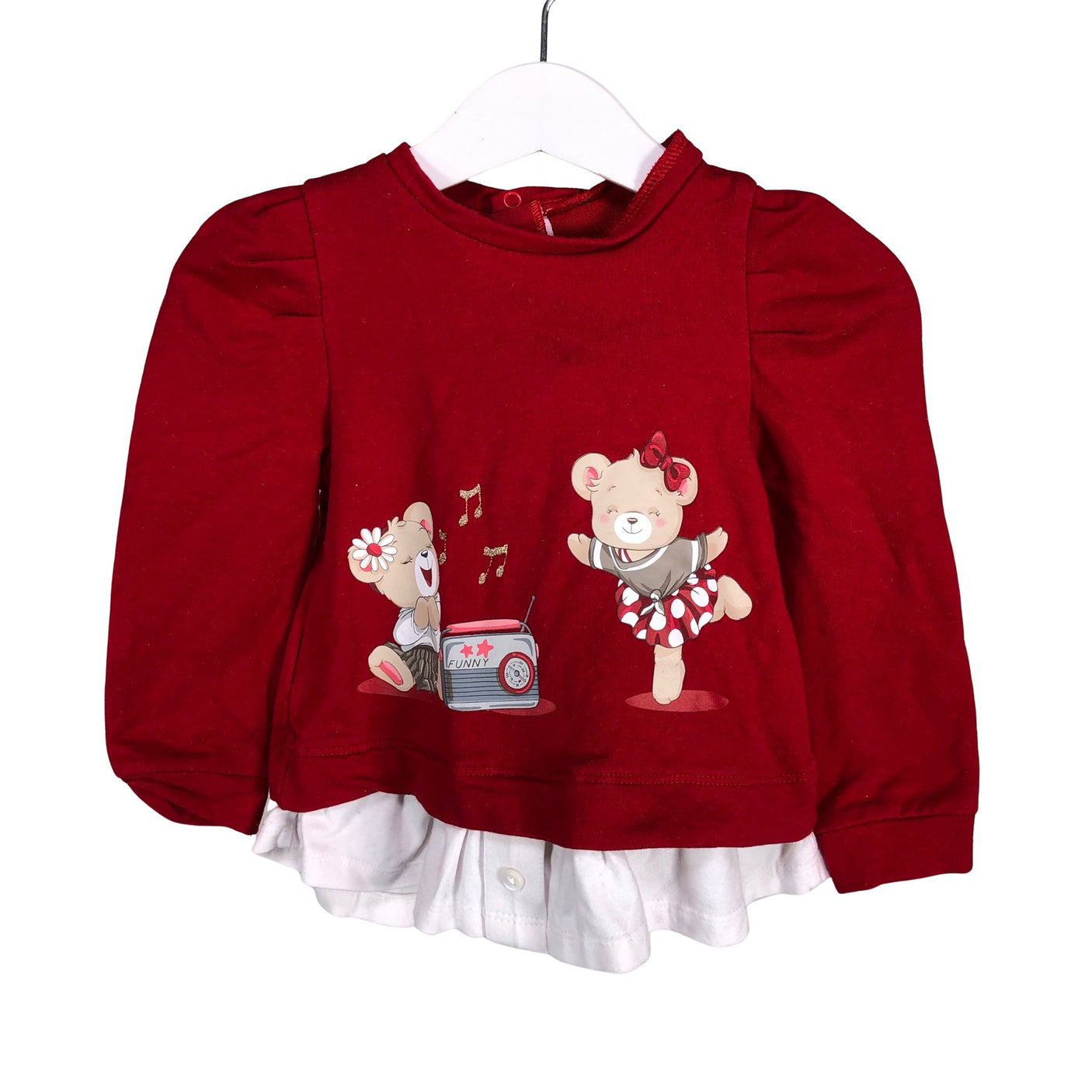 Unisex Mayoral - Dressikangast pluus, suurus 80 - 86 - Punane (1)