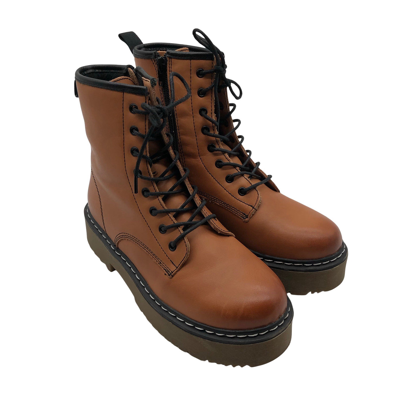 Unisex 2Moons - Nööridega saapad, suurus 38 - Pruun (2)