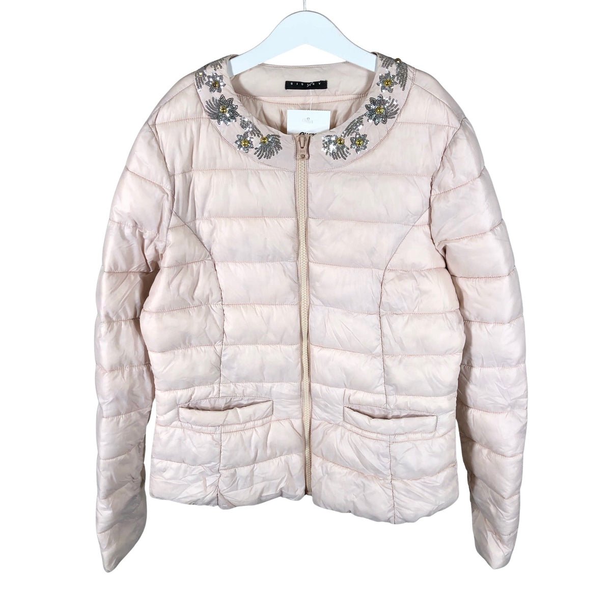 Unisex Sisley - Õhem talvejope, suurus 158 - 164 - Heleroosa (1)