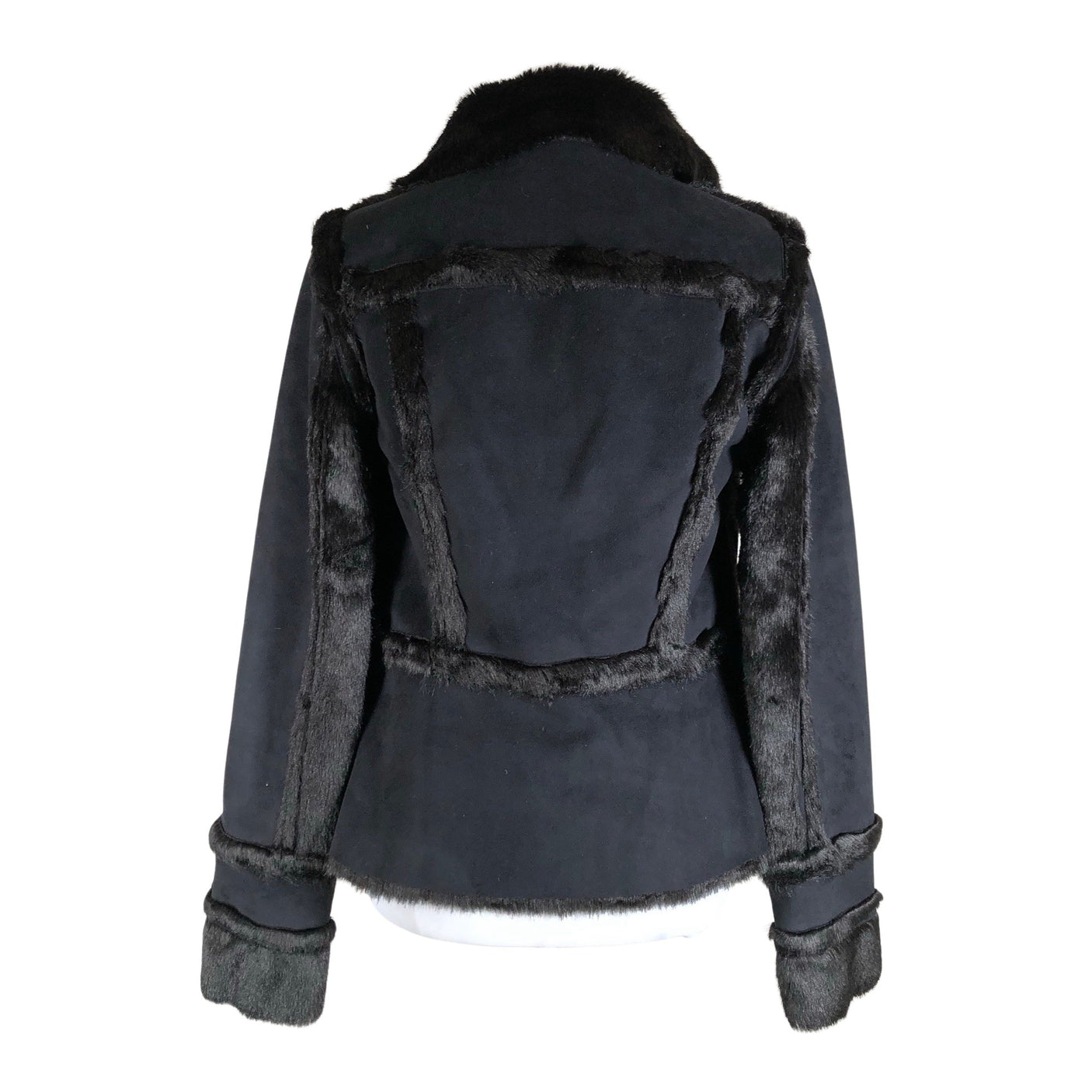 Unisex Pianurastudio - Kunstkarusnahast mantel, suurus 36 - Must (2)