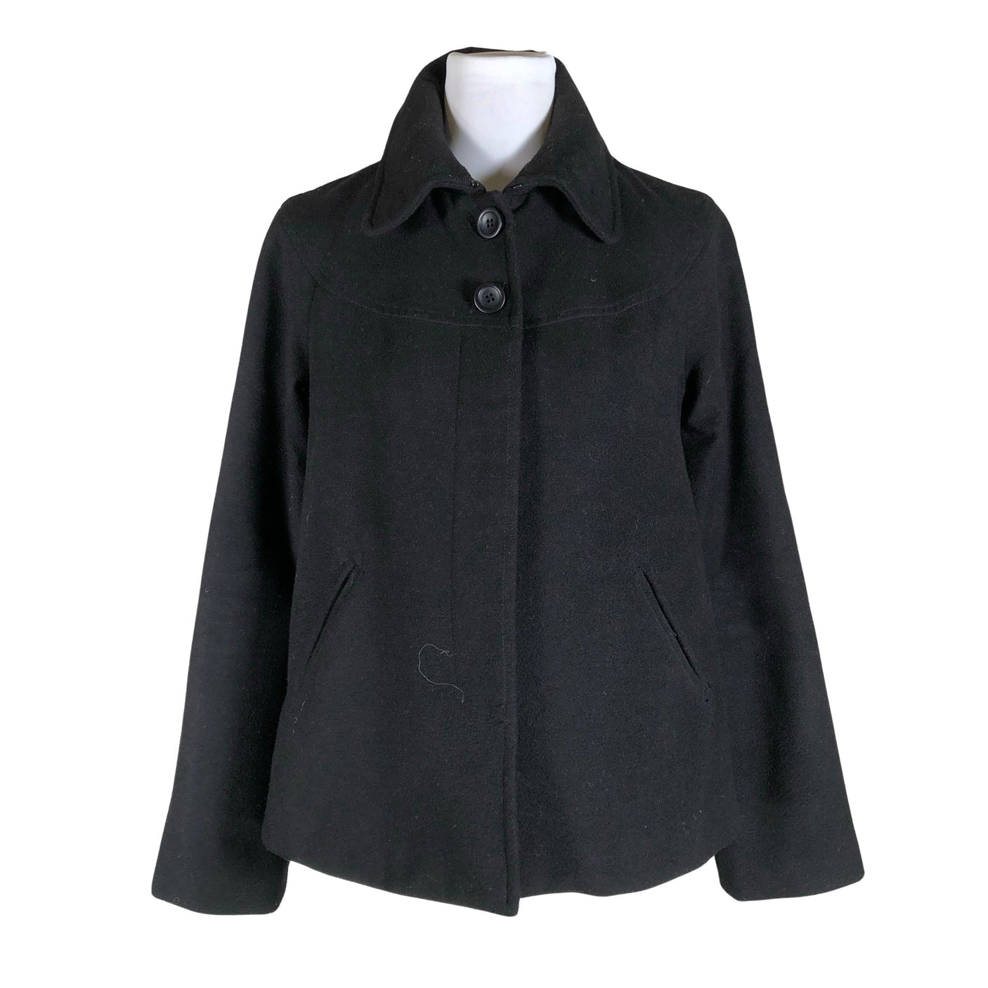 Unisex Lindex - Villane mantel, suurus 36 - Must (1)