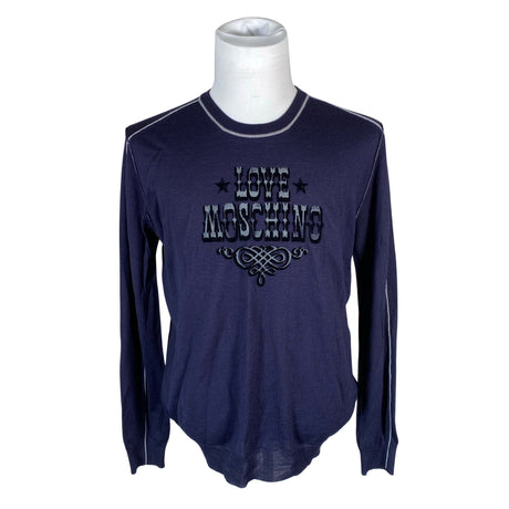 Unisex Love Moschino - Kampsun, suurus XL - Sinine ()