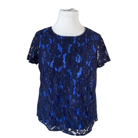 Unisex Mosaic - Lühikeste käistega pluus, suurus 42 - Sinine ()