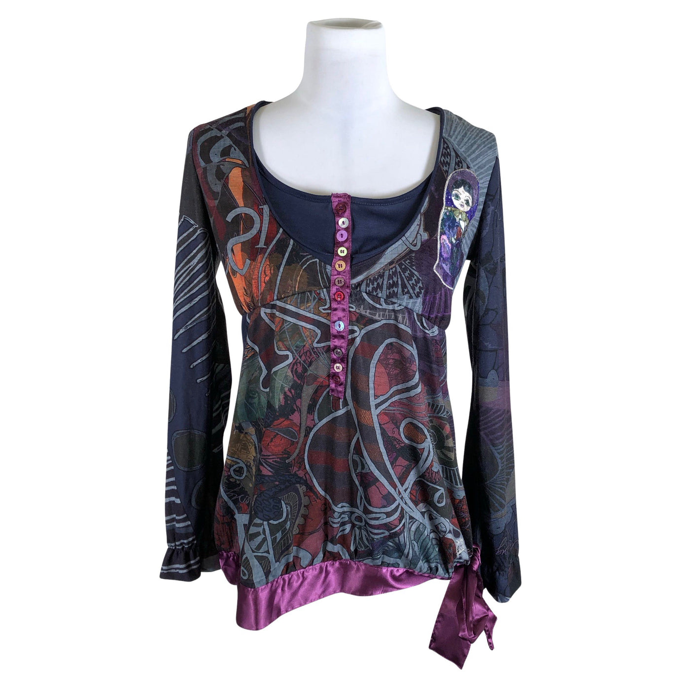 Unisex Desigual - Trikotaažist tuunika, suurus 40 - Lilla (1)