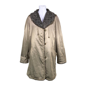 Unisex Club Line - Kunstkarusnahast mantel, suurus 40 - Pruun (3)