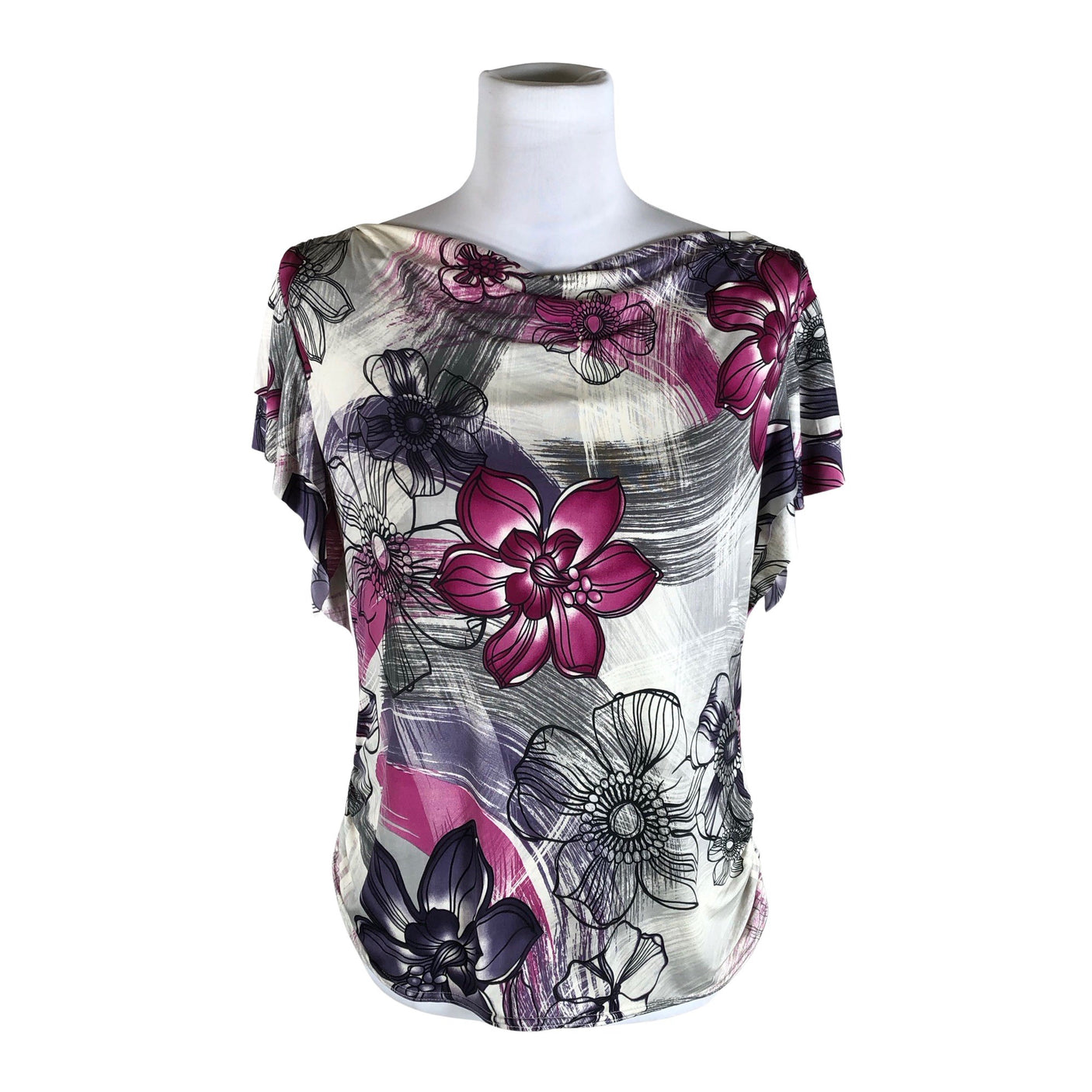 Unisex Ecoline - Lühikeste käistega pluus, suurus 38 - Hall (1)