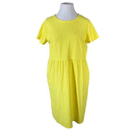 Unisex Aarrelabel - Trikotaažist kleit, suurus 44 - Kollane ()