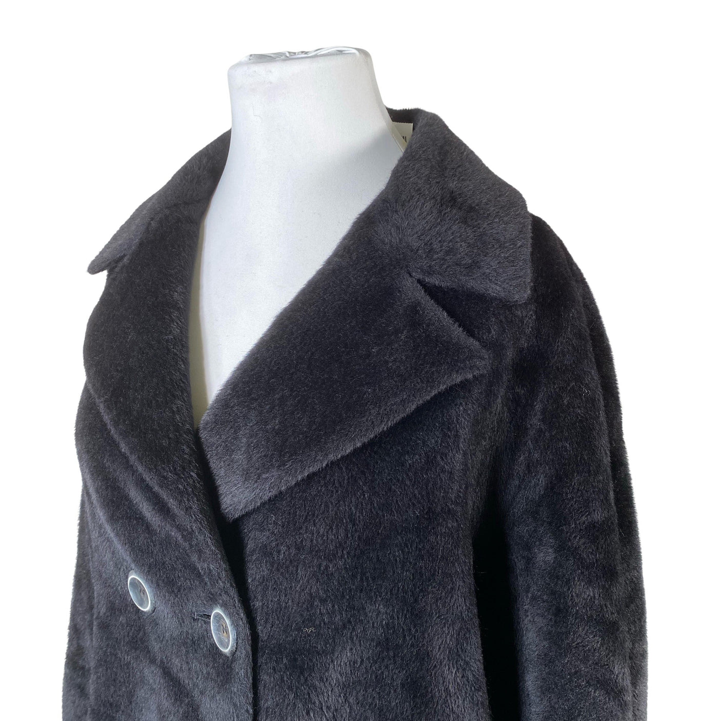 Unisex Manuela Conti - Villane mantel, suurus 46 - Must (2)